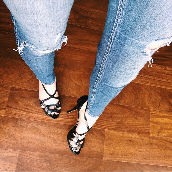 Kate Spade Black Heels Strappy Pumps - Picture 3 of 8